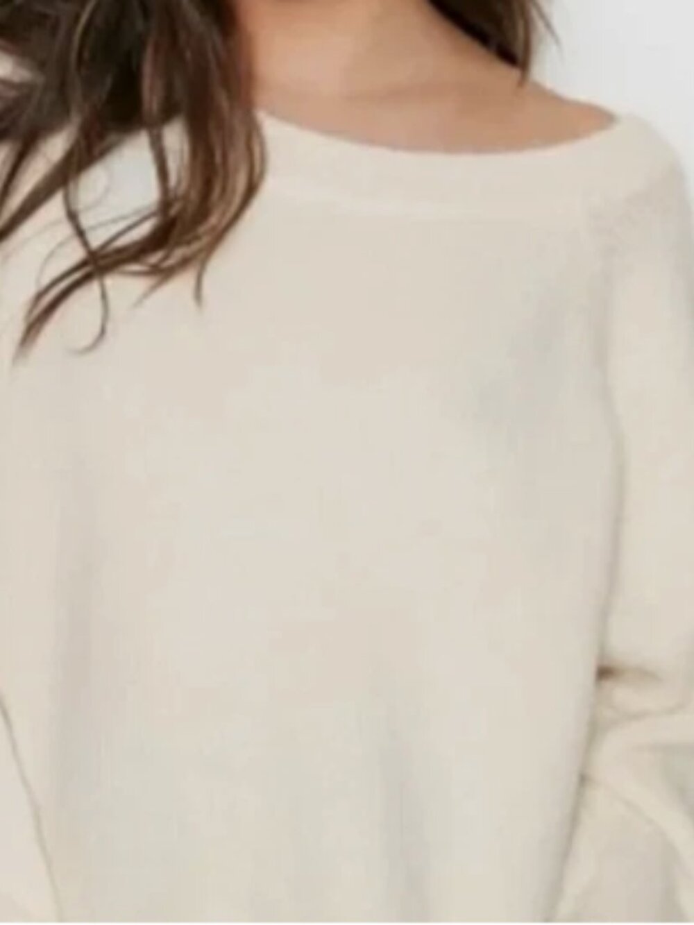 New Victoria's Secret Medium M Knit Sweater Off Shoulder Ivory NWT